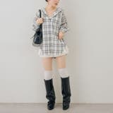 チェックフードレース付ブラウス | NICE CLAUP / OLIVE des OLIVE　OUTLET | 詳細画像40 