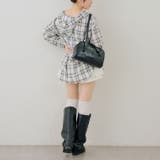 チェックフードレース付ブラウス | NICE CLAUP / OLIVE des OLIVE　OUTLET | 詳細画像42 