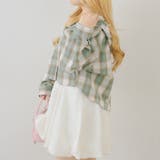 チェックフードレース付ブラウス | NICE CLAUP / OLIVE des OLIVE　OUTLET | 詳細画像4 