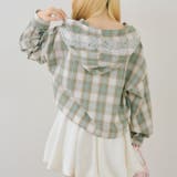 チェックフードレース付ブラウス | NICE CLAUP / OLIVE des OLIVE　OUTLET | 詳細画像5 