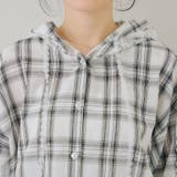 チェックフードレース付ブラウス | NICE CLAUP / OLIVE des OLIVE　OUTLET | 詳細画像51 