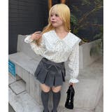 花柄 | ピンタック&レースでか衿ブラウス | NICE CLAUP / OLIVE des OLIVE　OUTLET