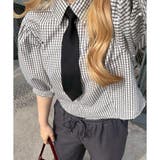 スクールネクタイ付シャツ | NICE CLAUP / OLIVE des OLIVE　OUTLET | 詳細画像1 