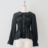 ブラック | シャーリング衿付ブラウス | RMAF　NICE CLAUP / OLIVE des OLIVE