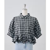 チェック | 【選べる丈違い♪】フリルヘムブラウス | NICE CLAUP / OLIVE des OLIVE　OUTLET