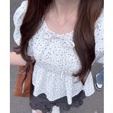 【Web限定】シャーリングペプラムブラウス | NICE CLAUP / OLIVE des OLIVE　OUTLET | 詳細画像1 