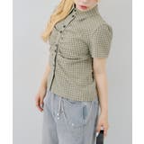 チェックシャーリングブラウス | NICE CLAUP / OLIVE des OLIVE　OUTLET | 詳細画像5 