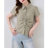 チェックシャーリングブラウス | NICE CLAUP / OLIVE des OLIVE　OUTLET | 詳細画像2 
