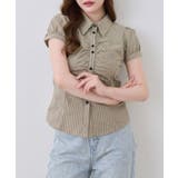 チェックシャーリングブラウス | NICE CLAUP / OLIVE des OLIVE　OUTLET | 詳細画像3 