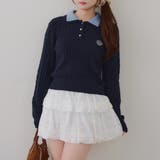 2枚衿ケーブルニットポロ | RMAF NICE CLAUP / OLIVE des OLIVE | 詳細画像2