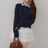 2枚衿ケーブルニットポロ | RMAF NICE CLAUP / OLIVE des OLIVE | 詳細画像4