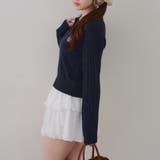 2枚衿ケーブルニットポロ | RMAF NICE CLAUP / OLIVE des OLIVE | 詳細画像5