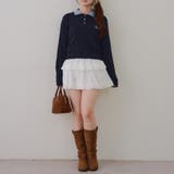 2枚衿ケーブルニットポロ | RMAF NICE CLAUP / OLIVE des OLIVE | 詳細画像6