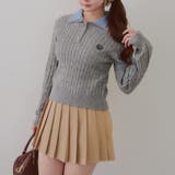 2枚衿ケーブルニットポロ | RMAF NICE CLAUP / OLIVE des OLIVE | 詳細画像13