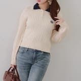 2枚衿ケーブルニットポロ | RMAF NICE CLAUP / OLIVE des OLIVE | 詳細画像17