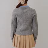 2枚衿ケーブルニットポロ | RMAF NICE CLAUP / OLIVE des OLIVE | 詳細画像34