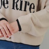 配色ロゴモールニット | RMAF　NICE CLAUP / OLIVE des OLIVE | 詳細画像27 