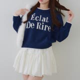 ブルー | 配色ロゴモールニット | RMAF　NICE CLAUP / OLIVE des OLIVE