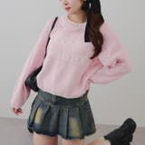 ピンク | 配色ロゴモールニット | RMAF　NICE CLAUP / OLIVE des OLIVE