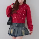 パール付きケーブルニットプルオーバー | RMAF　NICE CLAUP / OLIVE des OLIVE | 詳細画像9 