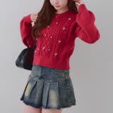 パール付きケーブルニットプルオーバー | RMAF　NICE CLAUP / OLIVE des OLIVE | 詳細画像11 