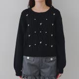 パール付きケーブルニットプルオーバー | RMAF　NICE CLAUP / OLIVE des OLIVE | 詳細画像24 