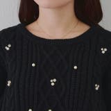 パール付きケーブルニットプルオーバー | RMAF　NICE CLAUP / OLIVE des OLIVE | 詳細画像27 