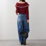 配色オフショルリボンニット | RMAF　NICE CLAUP / OLIVE des OLIVE | 詳細画像21 