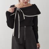 配色オフショルリボンニット | RMAF　NICE CLAUP / OLIVE des OLIVE | 詳細画像23 