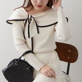 配色オフショルリボンニット | RMAF　NICE CLAUP / OLIVE des OLIVE | 詳細画像2 