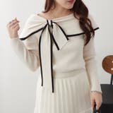 配色オフショルリボンニット | RMAF　NICE CLAUP / OLIVE des OLIVE | 詳細画像3 