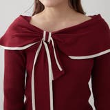 配色オフショルリボンニット | RMAF　NICE CLAUP / OLIVE des OLIVE | 詳細画像33 