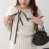 アイボリー | 配色オフショルリボンニット | RMAF　NICE CLAUP / OLIVE des OLIVE