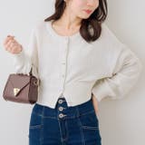 アイボリー | ラメハート釦クルーカーディガン | RMAF　NICE CLAUP / OLIVE des OLIVE