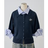 2枚衿ドッキング5分袖ニット | NICE CLAUP / OLIVE des OLIVE　OUTLET | 詳細画像13 