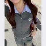 2枚衿ドッキング5分袖ニット | NICE CLAUP / OLIVE des OLIVE　OUTLET | 詳細画像30 