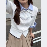 オフ | 2枚衿ドッキング5分袖ニット | NICE CLAUP / OLIVE des OLIVE　OUTLET