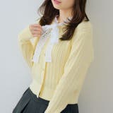 イエロー | レースボウタイ付カーディガン | RMAF　NICE CLAUP / OLIVE des OLIVE