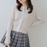アイボリー | ケーブルレース付カーディガン | RMAF　NICE CLAUP / OLIVE des OLIVE