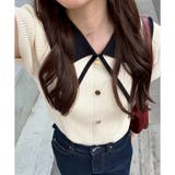 配色ビッグ衿プルオーバー | NICE CLAUP / OLIVE des OLIVE　OUTLET | 詳細画像1 