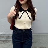 配色ビッグ衿プルオーバー | NICE CLAUP / OLIVE des OLIVE　OUTLET | 詳細画像2 