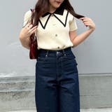 配色ビッグ衿プルオーバー | NICE CLAUP / OLIVE des OLIVE　OUTLET | 詳細画像3 