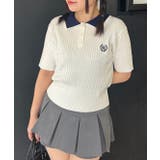 アイボリー | 2枚衿ケーブルポロ | NICE CLAUP / OLIVE des OLIVE　OUTLET