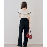 配色オフショルリボンプルオーバー | NICE CLAUP / OLIVE des OLIVE　OUTLET | 詳細画像2 