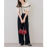 配色オフショルリボンプルオーバー | NICE CLAUP / OLIVE des OLIVE　OUTLET | 詳細画像4 