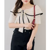 配色オフショルリボンプルオーバー | NICE CLAUP / OLIVE des OLIVE　OUTLET | 詳細画像6 