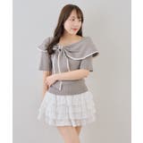 配色オフショルリボンプルオーバー | NICE CLAUP / OLIVE des OLIVE　OUTLET | 詳細画像14 