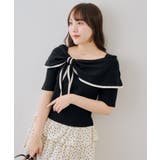 配色オフショルリボンプルオーバー | NICE CLAUP / OLIVE des OLIVE　OUTLET | 詳細画像32 