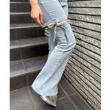 サイドリボンビュー付フレアーデニムパンツ | NICE CLAUP / OLIVE des OLIVE　OUTLET | 詳細画像5 