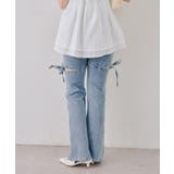 サイドリボンビュー付フレアーデニムパンツ | NICE CLAUP / OLIVE des OLIVE　OUTLET | 詳細画像13 